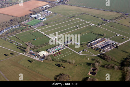 Vue aérienne du Lincolnshire Showground de Scampton près de Lincoln Banque D'Images