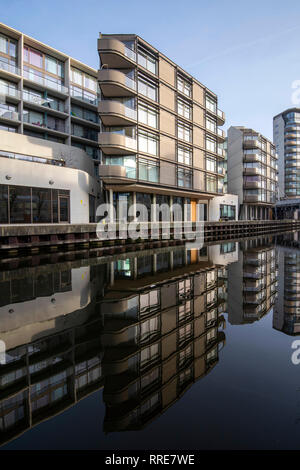 Un développement par la Nottingham Canal dans Nottingham City, Lancashire England UK Banque D'Images