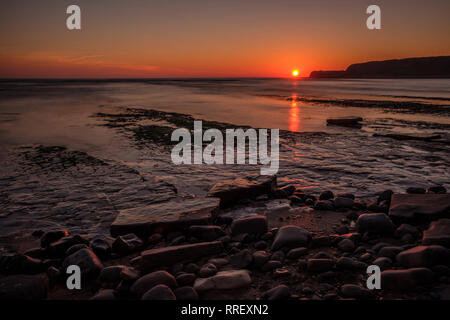 Kimmeridge Bay coucher de Kimmeridge Dorset Angleterre Banque D'Images