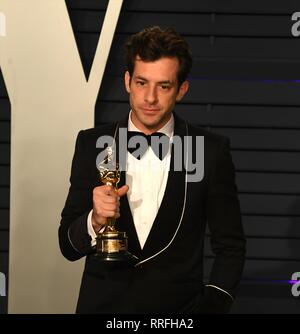 LOS ANGELES, CA - le 24 février : Mark Ronson à la Vanity Fair Oscar Party le 24 février 2019 à Los Angeles, Californie. Photo : imageSPACE /MediaPunch Banque D'Images