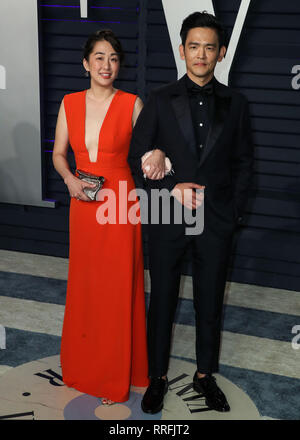 Kerri Higuchi Et John Cho Participant A La Vanity Fair Oscar Party Organisee A L Annenberg Center For The Performing Arts A Beverly Hills Los Angeles Californie Usa Photo Stock Alamy