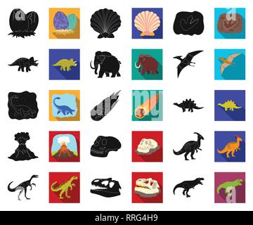 Age,animal,antiquité,art,Black,télévision,collection,design,oeufs,dinosaures dinosaure,éruption,,disparue,flame,footprint,fossiles,gallimimus herbivore,des,icône,,illustration,isolé,logo,jurassique,mammifère,météorite,mammouth parasaurolophus,de,plante,,préhistoriques pterodactyloidea,reste,rock,mer,coquillage,set,signer,stegosaurus,stone,,symbole,triceratops tyrannosaurus,volcan,web,vecteurs vecteur , Illustration de Vecteur