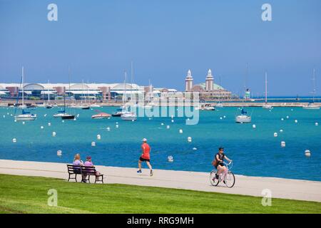 Lake Michigan, Chicago, Illinois, United States of America, North America Banque D'Images
