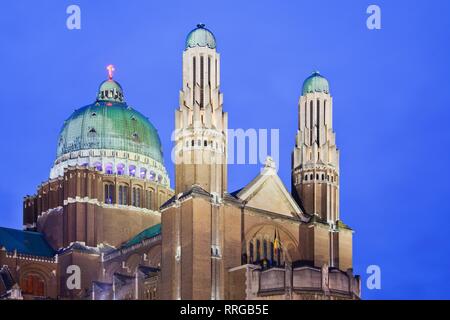 Basilique Nationale du Sacré-Coeur, Bruxelles, Belgique, Europe Banque D'Images