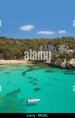 Mitjana beach, Minorque, Iles Baléares, Espagne, Méditerranée, Europe Banque D'Images