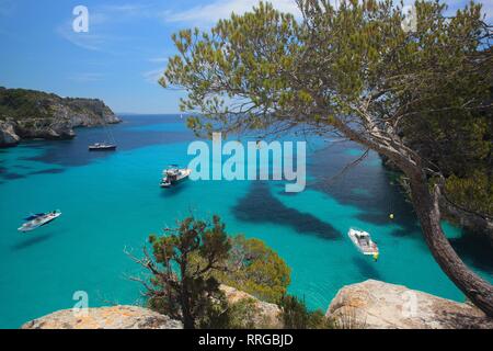 Mitjana beach, Minorque, Iles Baléares, Espagne, Méditerranée, Europe Banque D'Images