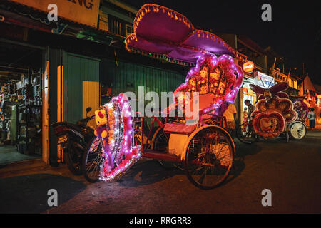 En trishaw typique et étrange Melaka, Malaisie Banque D'Images