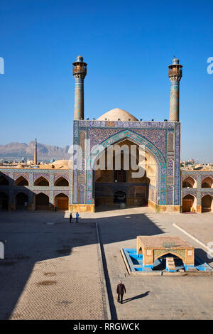 Mosquée de vendredi, l'UNESCO World Heritage Site, Isfahan, Iran, Moyen-Orient Banque D'Images