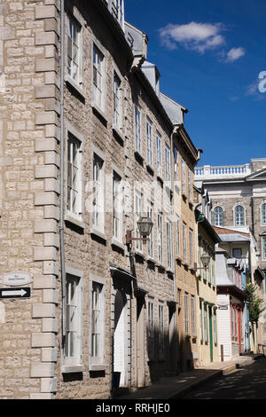 L'architecture ancienne des bâtiments résidentiels dans le Saint-Angele dans la haute ville domaine de l'ancienne ville de Québec, Canada Banque D'Images