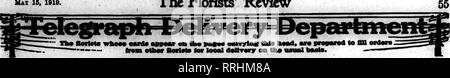 . Les fleuristes [microforme] examen. La floriculture. Mat 16. 1910. Les fleuristes^ l'examen. Veuillez noter que ces images sont extraites de la page numérisée des images qui peuvent avoir été retouchées numériquement pour plus de lisibilité - coloration et l'aspect de ces illustrations ne peut pas parfaitement ressembler à l'œuvre originale.. Chicago : les fleuristes Pub. Co Banque D'Images