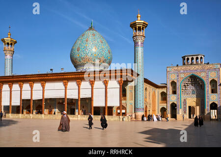 Mausolée Shah Cheragh, Shiraz, la province du Fars, Iran, Moyen-Orient Banque D'Images