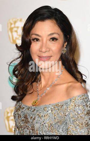 L'actrice malaisienne Michelle Yeoh assiste à l'EE British Academy Film Awards au Royal Albert Hall de Londres. 10 février 2019 © Paul Treadway Banque D'Images