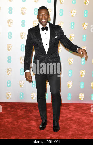 L'acteur américain Mahershala Ali assiste à l'EE British Academy Film Awards au Royal Albert Hall de Londres. 10 février 2019 © Paul Treadway Banque D'Images