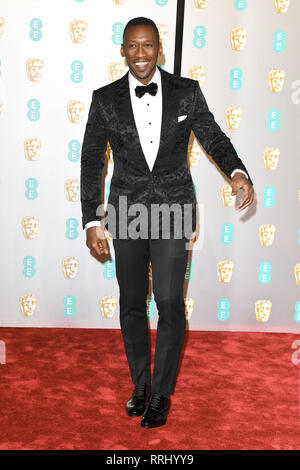 L'acteur américain Mahershala Ali assiste à l'EE British Academy Film Awards au Royal Albert Hall de Londres. 10 février 2019 © Paul Treadway Banque D'Images