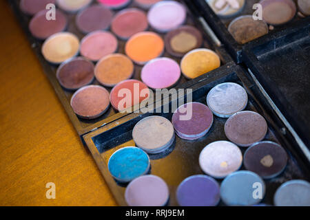 La palette de l'artiste de maquillage Banque D'Images