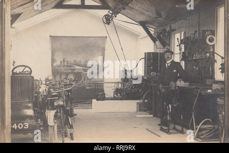 Vintage Photo montrant un Edwardian Studio photographique. Banque D'Images