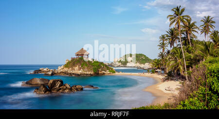 El Cabo San Juan del Guia beach, Parc Naturel National Tayrona, département de Magdalena, Caraïbes, Colombie, Amérique du Sud Banque D'Images