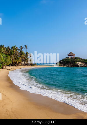 El Cabo San Juan del Guia beach, Parc Naturel National Tayrona, département de Magdalena, Caraïbes, Colombie, Amérique du Sud Banque D'Images