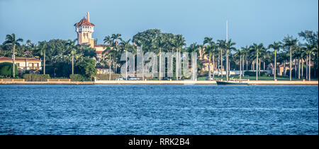 Mar-a-Lago estate à Palm Beach, en Floride, accueil du président Donald Trump. (USA) Banque D'Images