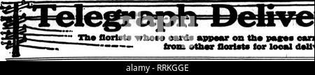 . Les fleuristes [microforme] examen. La floriculture. Jandabx 2, 1919. Les fleuristes^ 63 d'examen. E fleuriste" qui avpaar* cartes** sur ce hMul eanrlnc fho pacos, aro proparwd ordar »* à la grippe'-&Lt ;- firom othar pour florlata^daU locale ary sur tba base uanal.. Veuillez noter que ces images sont extraites de la page numérisée des images qui peuvent avoir été retouchées numériquement pour plus de lisibilité - coloration et l'aspect de ces illustrations ne peut pas parfaitement ressembler à l'œuvre originale.. Chicago : les fleuristes Pub. Co Banque D'Images