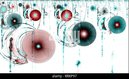 Image fractale fantastique de boules bizarres de couleurs et de tailles différentes. Banque D'Images