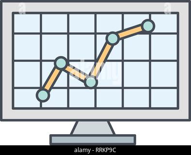 Stock Market Vector Illustration Vecteur Icône Icône signer pour utilisation personnelle et commerciale... L'icône de la mode Look propre... Illustration de Vecteur