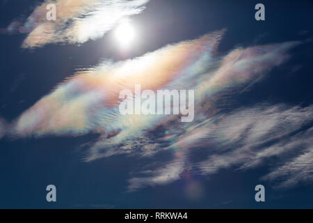 Nuage coloré à l'iridescence, Vancouver C.-B. Canada Banque D'Images