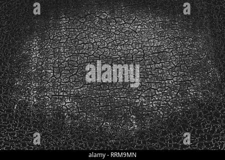 Arrière-plan de texture en noir et blanc. Les lignes de tendance, des fissures. Banque D'Images