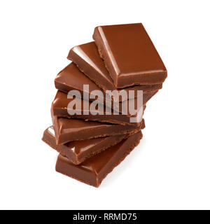 Pile de brisures de chocolat lait close up Banque D'Images