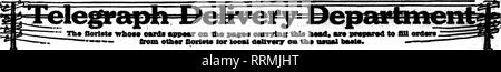 . Les fleuristes [microforme] examen. La floriculture. 86 La revue Decbmbbu pour fleuristes 14, 1916.. Envoyez vos commandes à Chicago." Wiiriam itember* J. SMYTH Fleuristes Telegraph Association Livraison Michigan Avenue au 31e Rue. Veuillez noter que ces images sont extraites de la page numérisée des images qui peuvent avoir été retouchées numériquement pour plus de lisibilité - coloration et l'aspect de ces illustrations ne peut pas parfaitement ressembler à l'œuvre originale.. Chicago : les fleuristes Pub. Co Banque D'Images