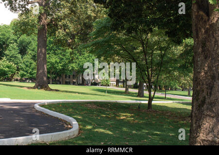 Des scènes de l'historique de la maison de l'icône du rock and roll, Elvis Presley : Graceland. Banque D'Images