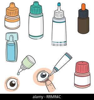 Vector set of eye medicine Illustration de Vecteur