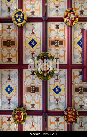 Détail du plafond au château de Stirling Stirling , en Écosse, Royaume-Uni Banque D'Images