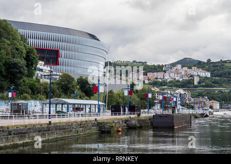 Museum Museo Maritimo Ria de Bilbao en Espagne. Il s'agit d'une exposition maritime de la ville. Il présente des expositions sur l'expédition, la ville historique et la développer Banque D'Images