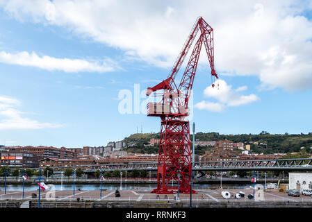 Museum Museo Maritimo Ria de Bilbao en Espagne. Il s'agit d'une exposition maritime de la ville. Il présente des expositions sur l'expédition, la ville historique et la développer Banque D'Images