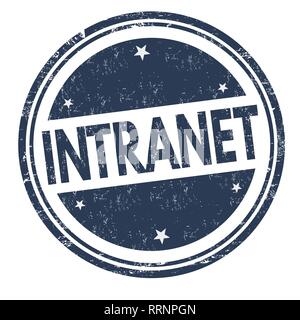 Signe de l'intranet ou l'estampillage sur fond blanc, vector illustration Illustration de Vecteur
