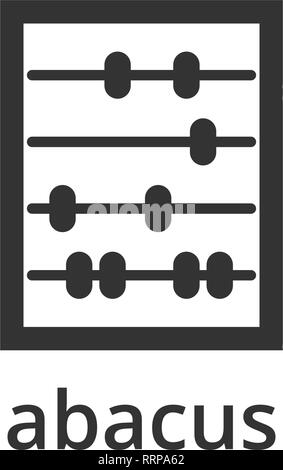 Modèle de conception de l'icône d'Abacus vector illustration isolé Illustration de Vecteur