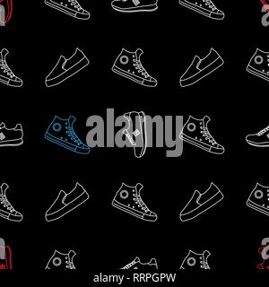 Chaussures chaussures de course ligne vecteur modèle transparent 10 spe Illustration de Vecteur