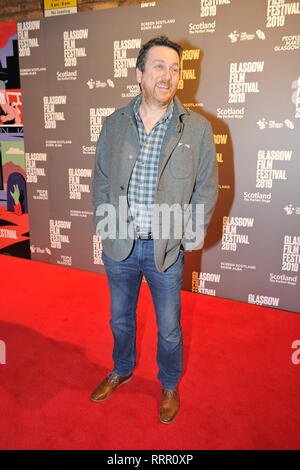 Glasgow, Royaume-Uni. Feb 26, 2019. Le comédien et écrivain, Ford Kiernan de TV tapez show, jeu encore, vu sur le tapis rouge à la Glasgow Film Theatre. Crédit : Colin Fisher/Alamy Live News Banque D'Images