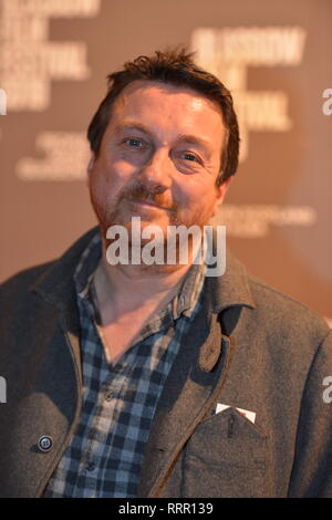 Glasgow, Royaume-Uni. Feb 26, 2019. Directeur général, Michael Hines de TV tapez show, jeu encore, vu sur le tapis rouge à la Glasgow Film Theatre. Crédit : Colin Fisher/Alamy Live News Banque D'Images
