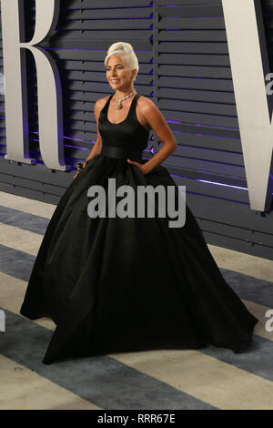 Los Angeles, USA. Feb 25, 2019. LOS ANGELES - jan 24 : Lady Gaga au 2019 Vanity Fair Oscar Party sur la Wallis Annenberg Center for the Performing Arts le 24 février 2019 à Beverly Hills, le Crédit : Kay Blake/ZUMA/Alamy Fil Live News Banque D'Images