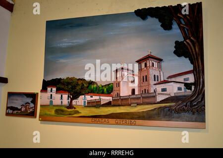 Vente de peinture - Musée dans le sanctuaire Ntra Sra Asuncion à CHACAS - Parc National Huascaran. Département d'Ancash au Pérou. Banque D'Images