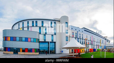 Vue extérieure de l'Hôpital Royal de nouveau pour les enfants à Glasgow, Ecosse, Royaume-Uni Banque D'Images