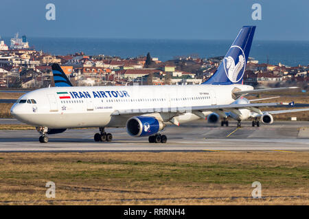 Istanbul/Turquie, 12 février 2019 : l'Airbus A300 d'Iran airtour nouvel Aéroport d'Istanbul (ISL/LFTM) Banque D'Images