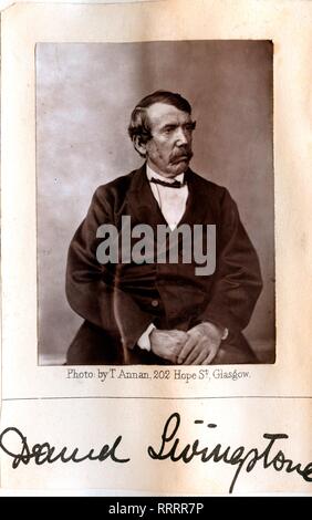 David Livingstone, 1864, par Thomas Annan Banque D'Images