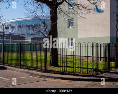 Le nouveau Tottenham Hotspur FC (Spurs) stade dans la banlieue nord de Londres. Banque D'Images