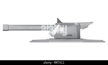 Tourelle Railgun - le rendu 3D Banque D'Images