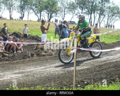 Moscou, Russie - le 23 juillet 2018 : concours de motocross à la périphérie de Moscou à l'motodrome. Les motos de sport Banque D'Images