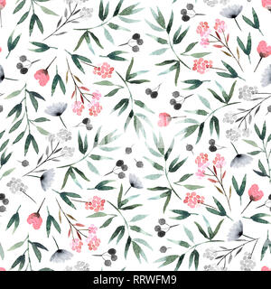 Isolé sur fond blanc avec motif transparent pour votre conception de la flore, papier peint, textile, papier d'emballage et d'autres. Banque D'Images