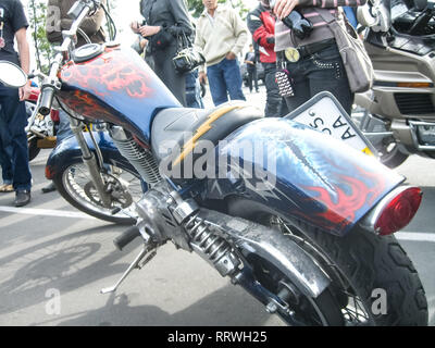 Moscou, Russie - le 23 juillet 2018 : Photoset d'une Honda moto sport, rallye vtt pour un parti près de la motodrome. Banque D'Images